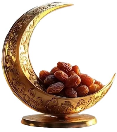 2D Eid al-Fitr Maan Ornament – Multifunctionele Ramadan Bureau en Tafel Decoratie – Islamitische Eid Mubarak Maanvormige Festival Cadeau voor Thuis, Woonkamer, Kantoor en Gebedsruimte