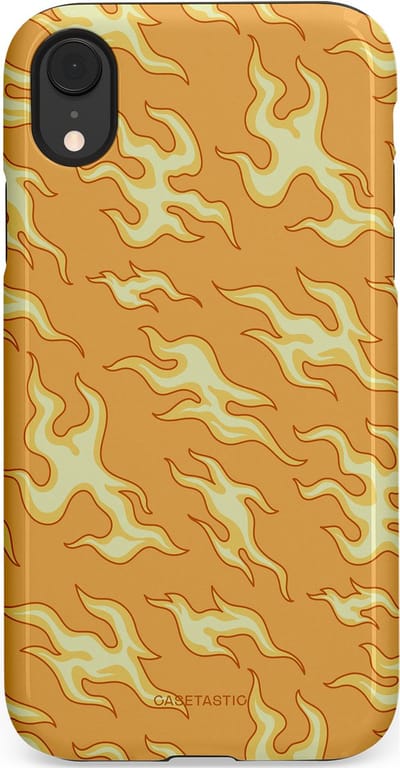 Casetastic Hoesje Geschikt voor Apple iPhone Xr - Stijlvolle Beschermende Duo-layer Case - Vlammen van passie