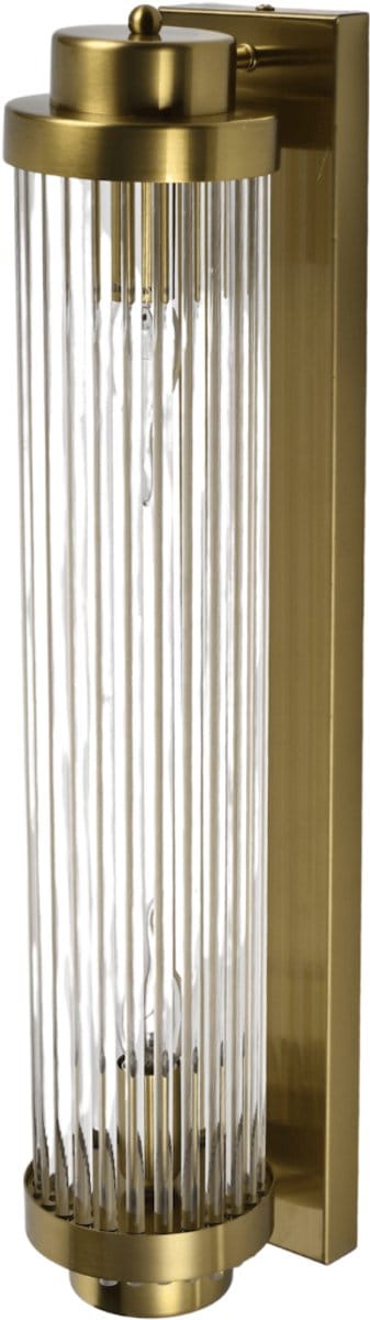 Kosilum - Eléane - Wandlamp - Transparant en messing - Metaal en glas