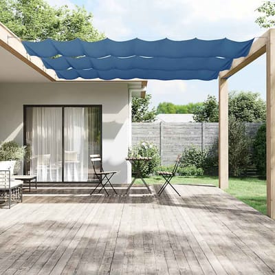 vidaXL - Luifel - verticaal - 140x800 - cm - oxford - stof - blauw