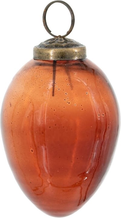 HomeBound by KY | Kerstbal glas amber | 7,5x7,5x7,5cm | kerstbal