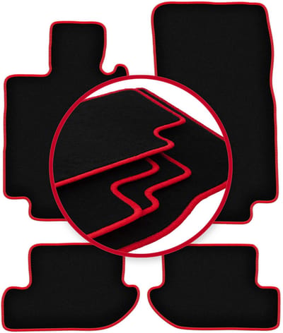 CARLUX-RED automatten voor: Mercedes CL W215 coupé (1999-1006)