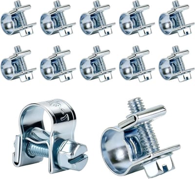 Set van 10 Mini Slangklemmen 7-9mm - Verstelbare Klemmen voor Brandstof- en Waterleidingen, Ideaal voor Auto's en Motoren