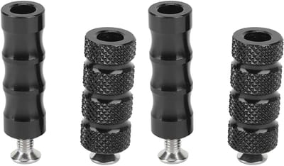 Motorfiets Shifter Pegs - Voetsteunen Pedaal - Anti-Slip Rijden - CNC Aluminium Constructie - 6mm Gat - Zwart