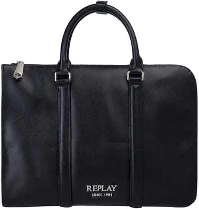 REPLAY business tas laptoptas met laptopvak Business Bag Black zwart