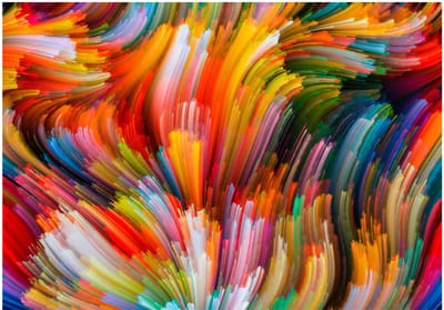 Fotobehang - Rainbow Waves.