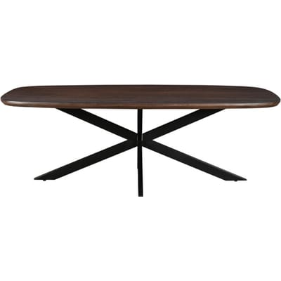 Livingfurn - Eetkamertafel Jesper Danish Oval Brown 210cm - Mangohout