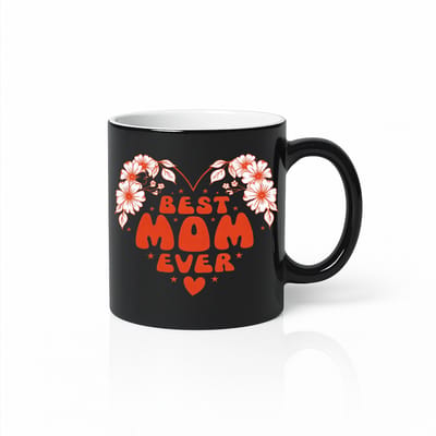 Beste Mama Ooit Magic Mok Zwart - Warmtegevoelige Kleurveranderende Mok - Uniek Moederdag Cadeau