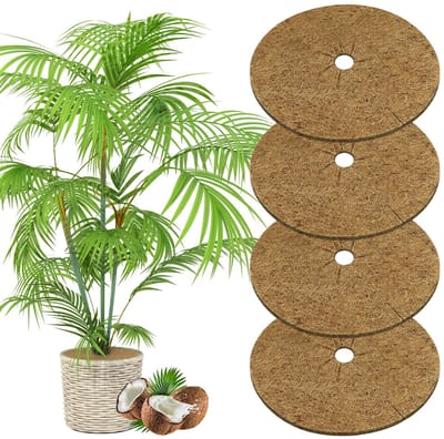 Kokosnoot Mulchschijven - Natuurlijke Plantenbescherming - 30cm (4 stuks)