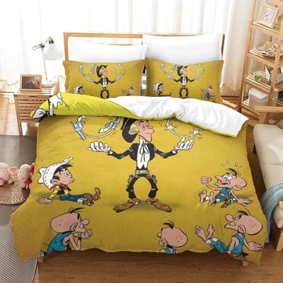 Nieuwe Lucky Le Beddengoed Collectie Enkel Tweepersoons Volledig Queen King Size Bed Collectie Volwassene Kind Slaapkamer Dekbedovertrek Collecties 3D Anime Met Beddengoed C US Full 200x230cm
