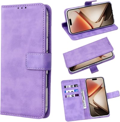 Casemania Hoesje Geschikt voor Samsung Galaxy A17 5G - Paars - Portemonnee Bookcase met Pasjeshouder en Standaardfunctie