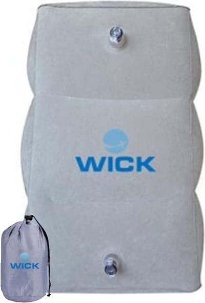 Vliegtuigbedje - Reiskussen Voetensteun - Comfortabel Reizen - Super Antislip Stabiliteit - 46x42x30 cm - Grijs Effen