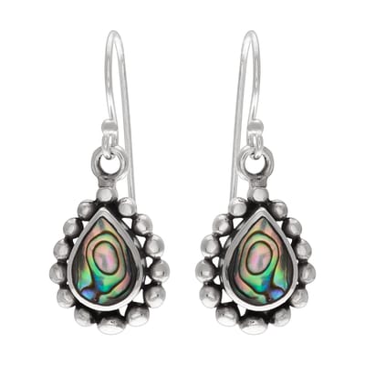 WeLoveSilver - Zilveren oorhangers - Abalone druppel - 925 Sterling