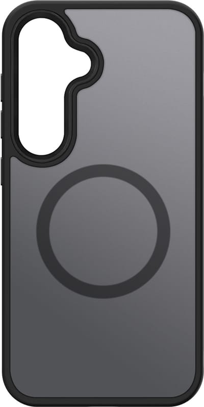 Valenta Back Cover Frost Samsung S25 met MagSafe Zwart Smokey Transparant - Back cover met magneet geschikt voor Galaxy S25