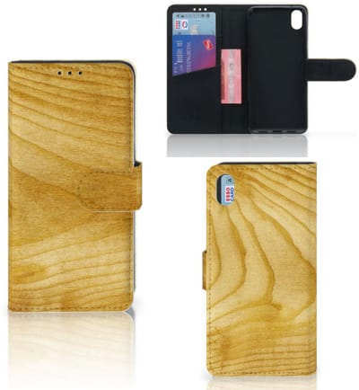 Xiaomi Redmi 7A Book Style Case Licht Hout