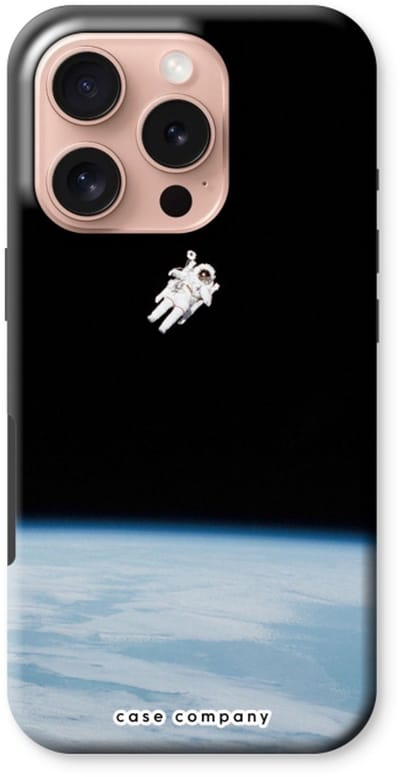 Case Company® - Hoesje geschikt voor iPhone 16 Pro hoesje - Alone in Space - Tough Case - Maximale Bescherming alle Kanten en Schermrand