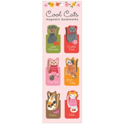 Cool Cats Magnetic Bookmarks - Galison