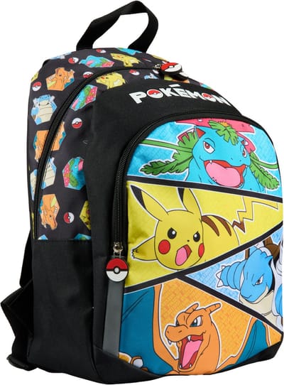 Pokémon Rugzak - Schoolrugzak 38 cm - Pikachu, Charizard, Blastoise & Venusaur - Verstelbare Schouderbanden - 38 x 30 x 10 cm