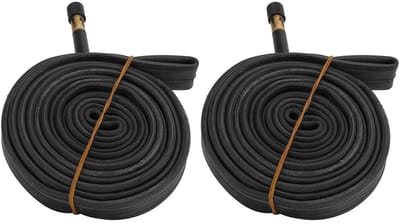 Dailygoody - 700x23C binnenband - Fietsbinnenband - Duurzaam butylrubber - 48mm Schraderventiel - Inclusief bandenlichters - Geschikt voor racefietsen