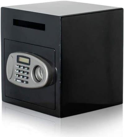 Insteekkluis - Kluis met slot - Geld Beveiligen - Elektronisch slot - H 45cm - Zwart