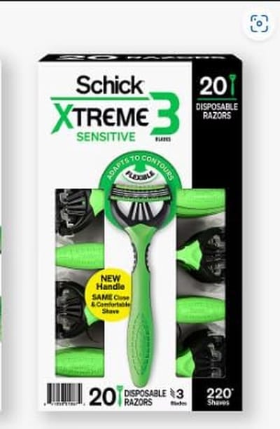 Wegwerpscheerapparaat - Scheermesjes - Glad Scheren - Met Vitamine E - 20 Stuks - Groen