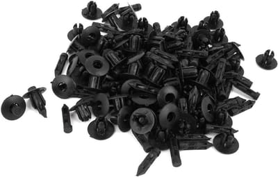 Nylon Rivets - Bevestigingsclips Clips - Auto Onderdelen Repareren - 7mm Gat Diameter - 100 Stuks - Zwart