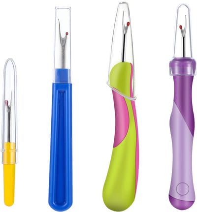 4 Stuks Naad Ripper Gereedschap Naad Rippers voor Naaien Naad Draad Verwijderaars Steek Rippers Handige Unpicker Ergonomische Grip Steek Verwijderaar Gereedschap Steek Ripper voor Naaien