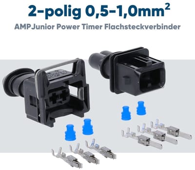 AMP JPT set 2-polig 0,5-1,0mm² reparatieset connectorset auto