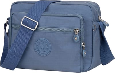 Medium Nylon Schoudertas voor Vrouwen - Waterdichte Crossbody Tas met Veel Vakken voor Winkelen, Reizen en Schoolgebruik