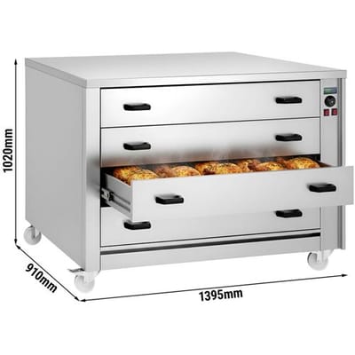GGM Gastro Warmhalteschrank für Speisen - 2 kW - 4 Schubladen Zilver