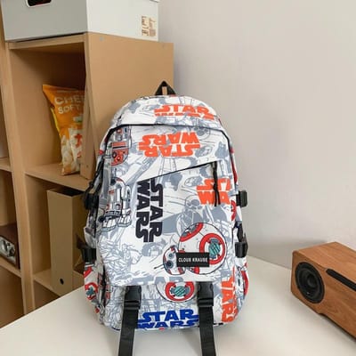 Rugzak met grote capaciteit, graffiti, casual, voor studenten, middelbare scholieren, basisscholieren, schooltas