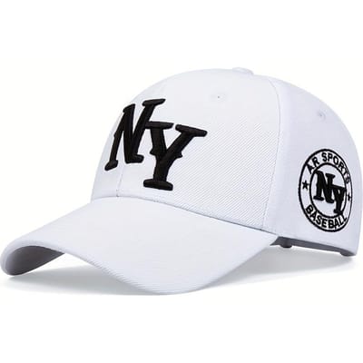 Unisex Letters borduurwerk Baseballpet verstelbare Golfhoed Katoenen Snapback Petten Casquette Hoeden Casual Hip Hop Papa Hoeden white