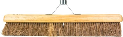 Synx Tools Bezem los 60 cm Zaalveger - Cocosharen - Zachte haren - Binnenbezem - met steelhouder - zonder steel
