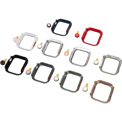 10 STUKS voor IWatch Case Hard PC Gehard Glas Horloge Schermbeschermer Case voor SE(2022) 6 5 4 SE 40mm voor IOS Watch gray