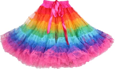 Luxe Petticoat - Regenboog - 2 Laags - Carnavalskleding - One Size - Volwassen Maat