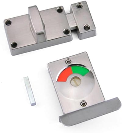 Indicator Deurslot - Privacy Slot - Toiletten Bezet - Zinklegering - 1 Stuk - Zilver