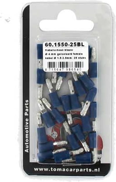 Kabelschoen Ø 4 mm 25 stuks blister