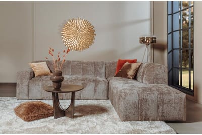 Tower Living Hoekbank Austin 2 5-AL + Ottoman R - Haga 39 cappuccino
