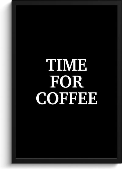 Fotolijst inclusief poster - Posterlijst 40x60 cm - Posters - Quotes - Letters - Koffie - Zwart - Foto in lijst - Keuken decoratie muur - Wanddecoratie accessoires - Muurdecoratie - Schilderijen