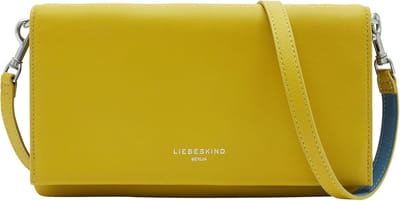 LIEBESKIND BERLIN Leren Schoudertas Koppeling Elouise Clutch Crossbody Hightech Donkergeel