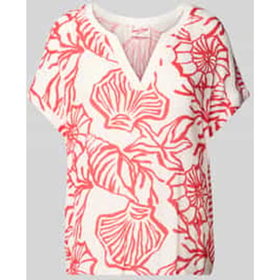 Regular fit blouseshirt met V-hals