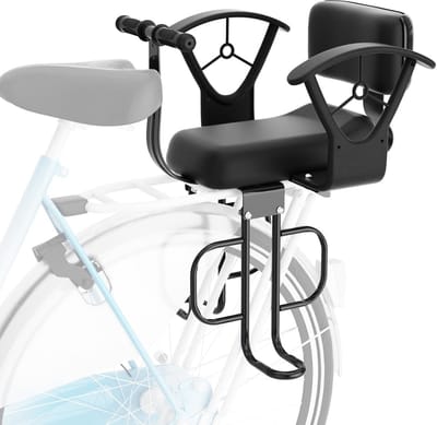 Kinder fietszitje - Achterzitje kind - Veilig fietsen - Verstelbare steunen - 37 x 24 x 19 cm - Zwart