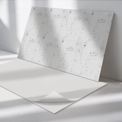 Wallfluent Vinyl Wandpaneel - Ruwe betontextuur Zelfklevende Wandbekleding - 120 cm x 60 cm - Wit Vinyl Wandpaneel - 1 stuk - Rechthoekig Wandbekleding Vinyl - Texturen Wandpaneel - Wandpaneel PVC - Wandpaneel Keuken en Badkamer