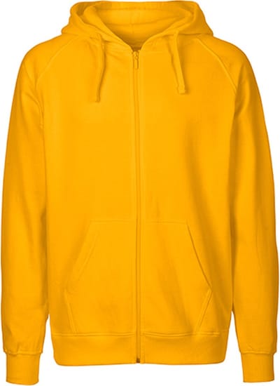 Fairtrade Men's Zip Hoodie met capuchon Yellow - S