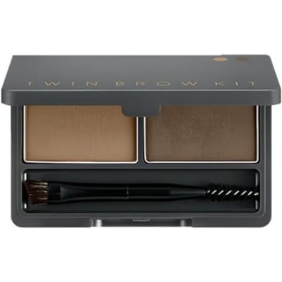MISSHA Twin Brow Kit 4,4g – Wenkbrauwpoeder & Wax Kit Natuurlijk Zienende Wenkbrauw Make-up No.1 Natural Brown