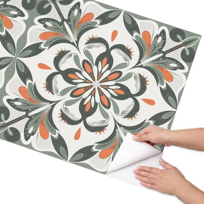 Coloray Meubel Wrap Folie - Groente Meubelfolie - 75x150 cm - Decoratiefolie Zelfklevend Bloemsymmetrie - Meubelfolie Zelfklevend - Abstract Meubelfolie - Wrapfolie Keuken - Wanddecoratie - Achtergronden en patronen