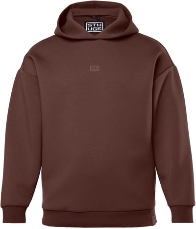STHUGE - Heren - Hoodie trui met capuchon - Donkerbruin - Maat 3XL