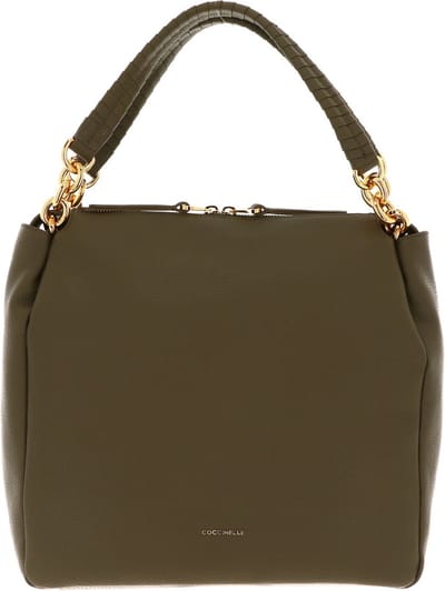 COCCINELLE Leren Handtas Schoudertas Coccinelle Maelody Handbag Loden Kaki