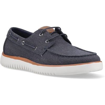 Hush Puppies Daniel Canvas Heren Marineblauwe Bootsschoenen
