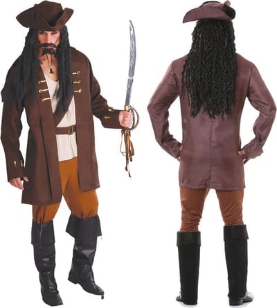Fiestas Guirca - Volwassenkostuum Pirate Captain L (52-54) - Carnavalskleding - Carnaval - carnavalskleding 2027 - Carnaval kostuum